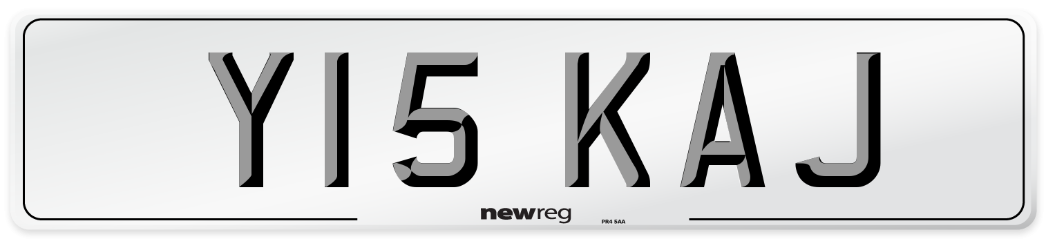 Y15 KAJ Rear Number Plate