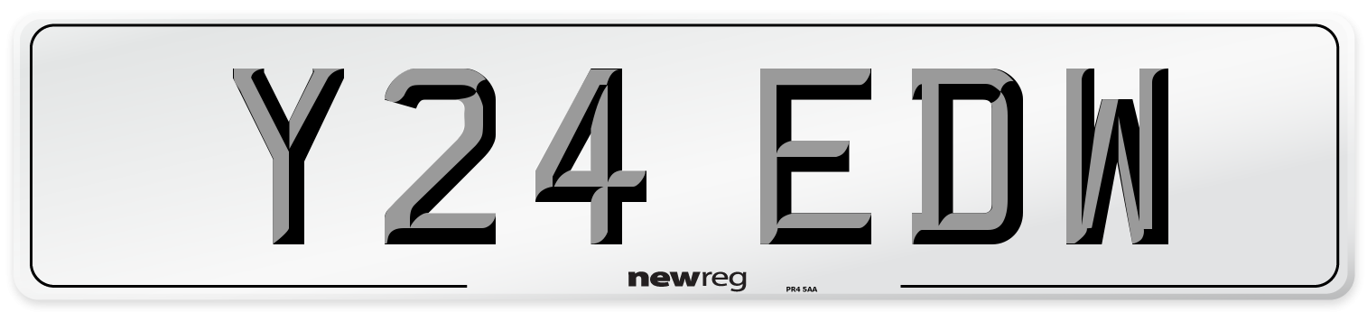 Y24 EDW Rear Number Plate