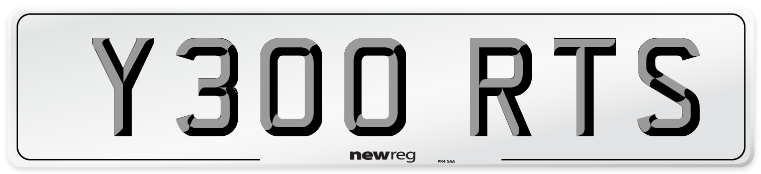 Y300 RTS Rear Number Plate