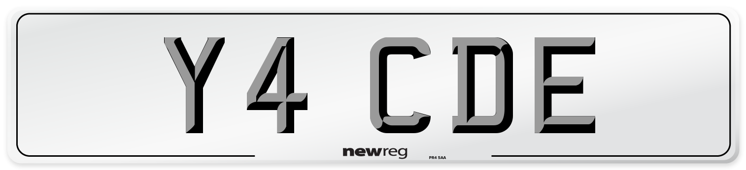 Y4 CDE Rear Number Plate