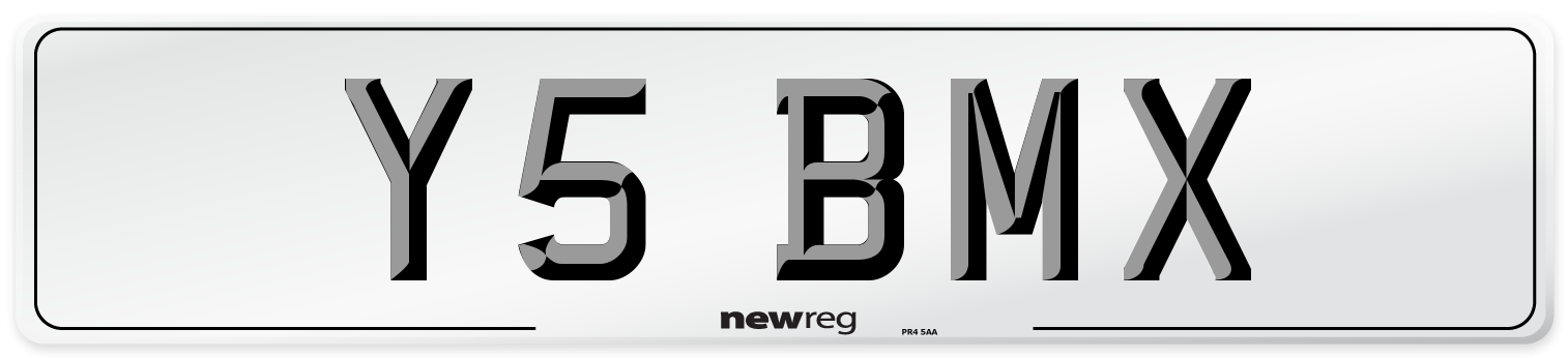 Y5 BMX Rear Number Plate