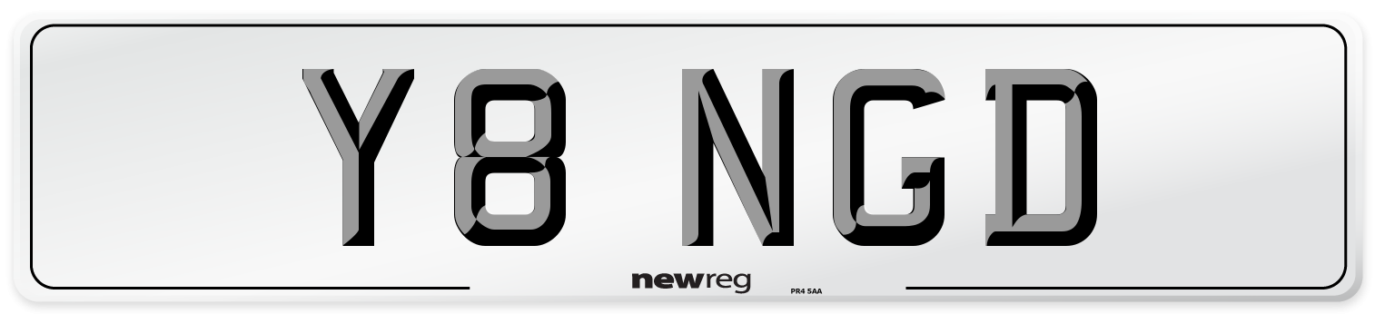 Y8 NGD Rear Number Plate