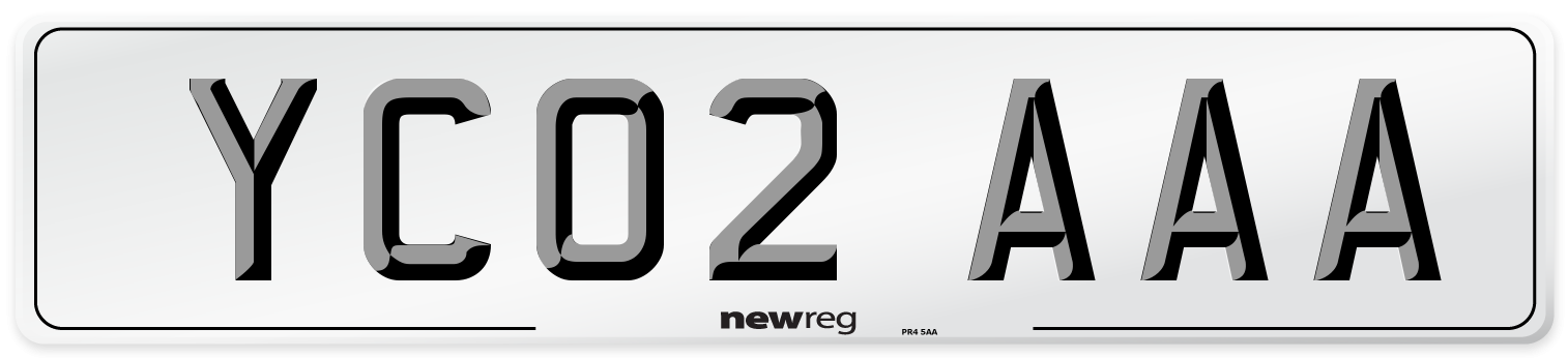 YC02 AAA Number Plate from New Reg