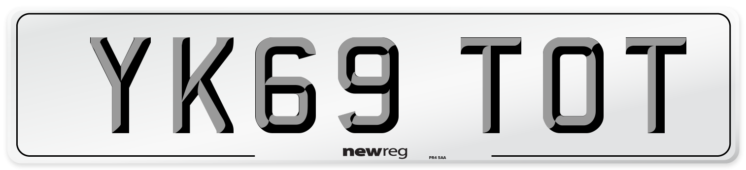 YK69 TOT Number Plate from New Reg