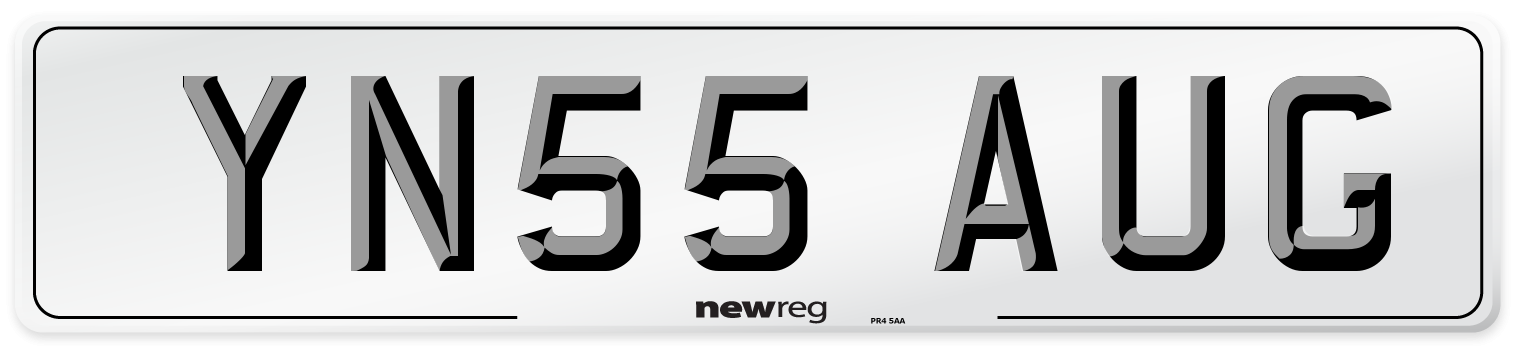 YN55 AUG Number Plate from New Reg