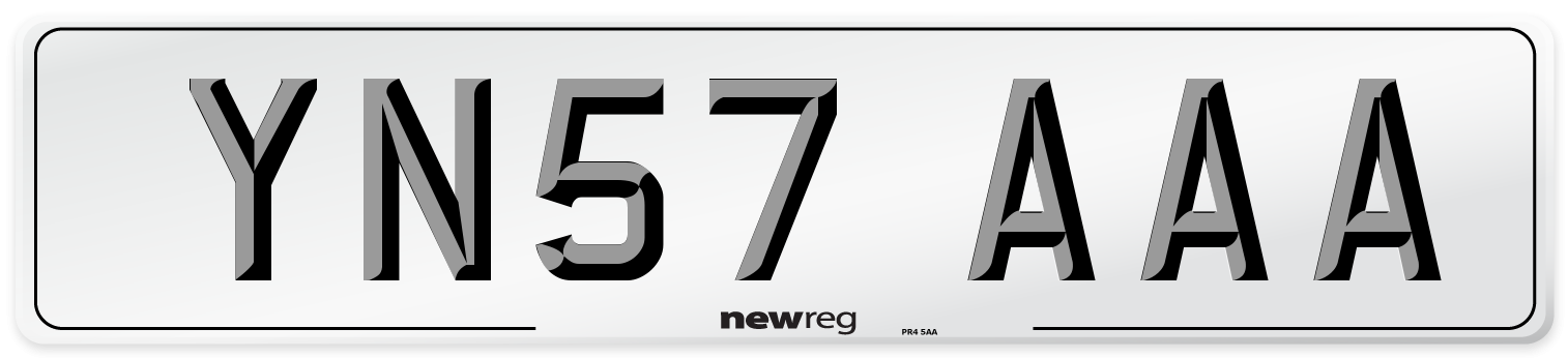 YN57 AAA Number Plate from New Reg