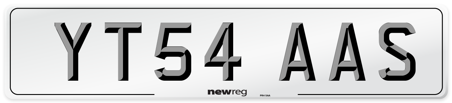 YT54 AAS Number Plate from New Reg