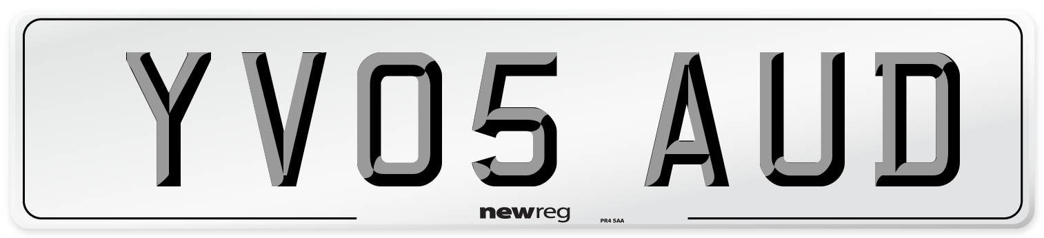 YV05 AUD Number Plate from New Reg