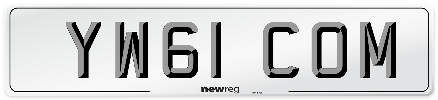 YW61 COM Number Plate from New Reg