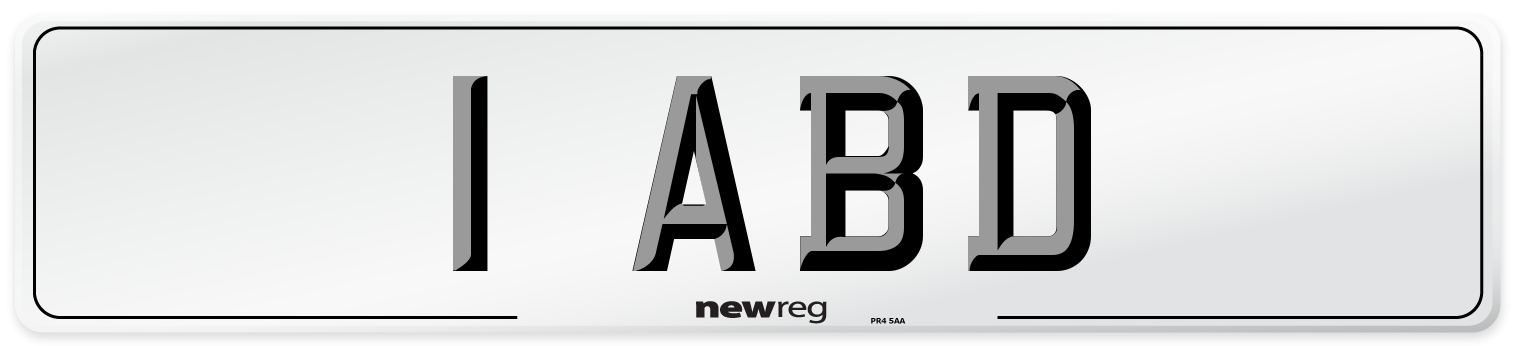 1 ABD Front Number Plate
