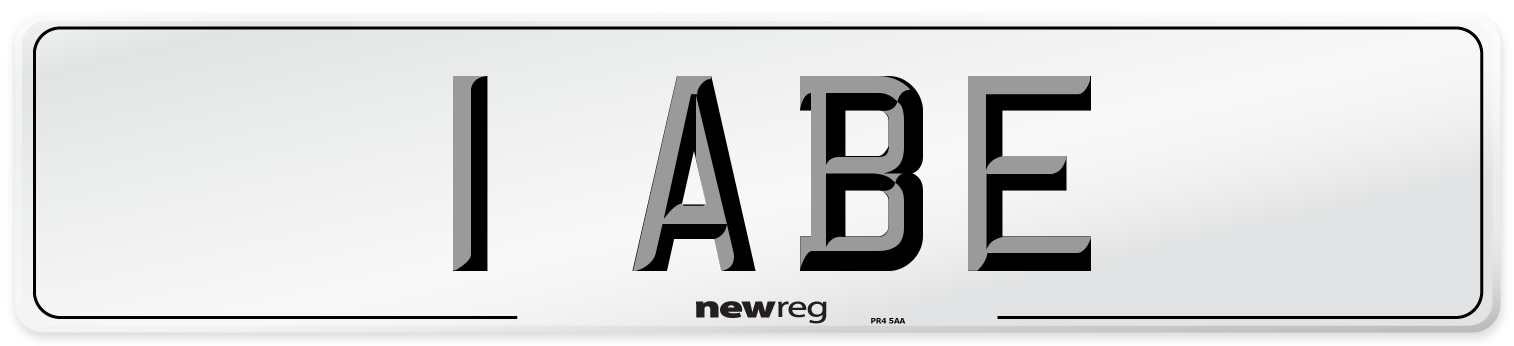 1 ABE Front Number Plate