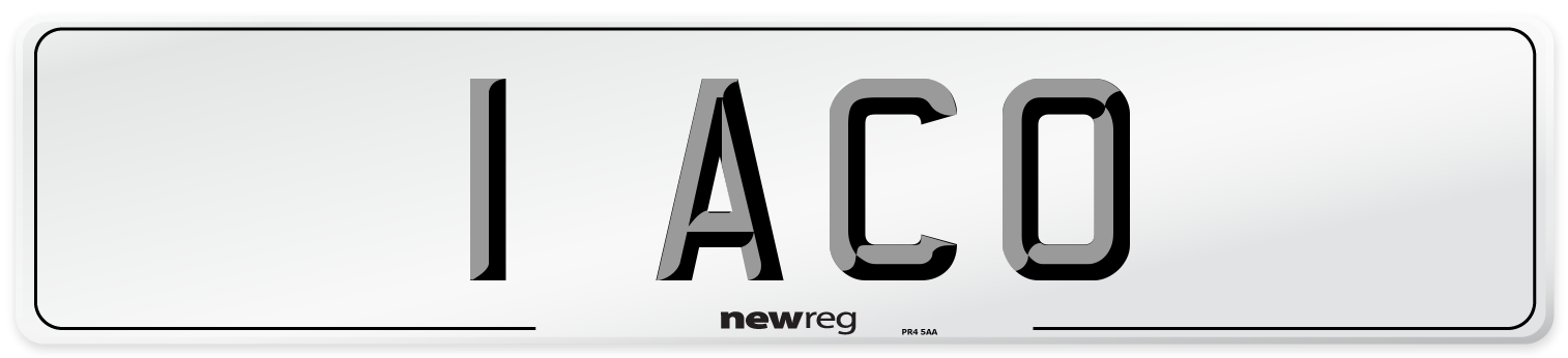 1 ACO Front Number Plate