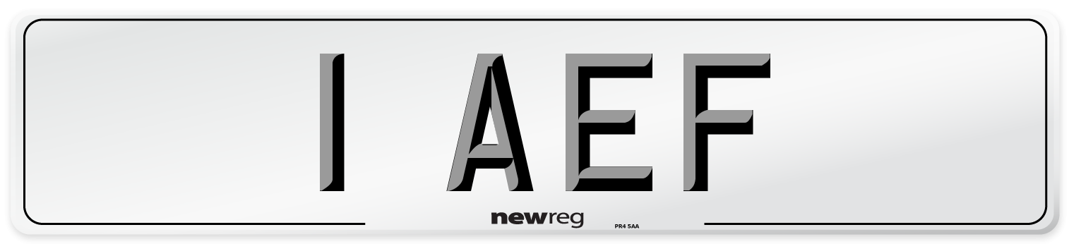 1 AEF Front Number Plate