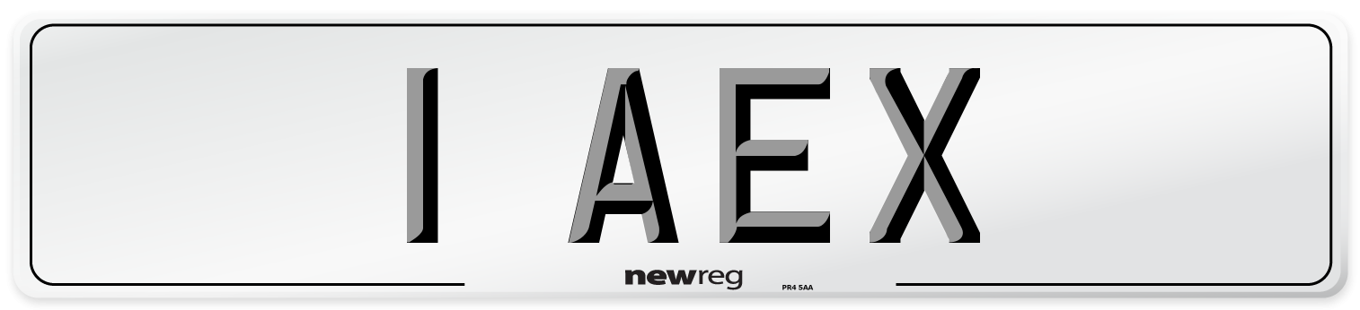 1 AEX Front Number Plate
