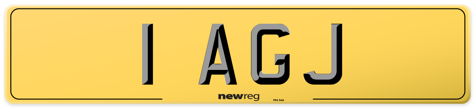 1 AGJ Rear Number Plate