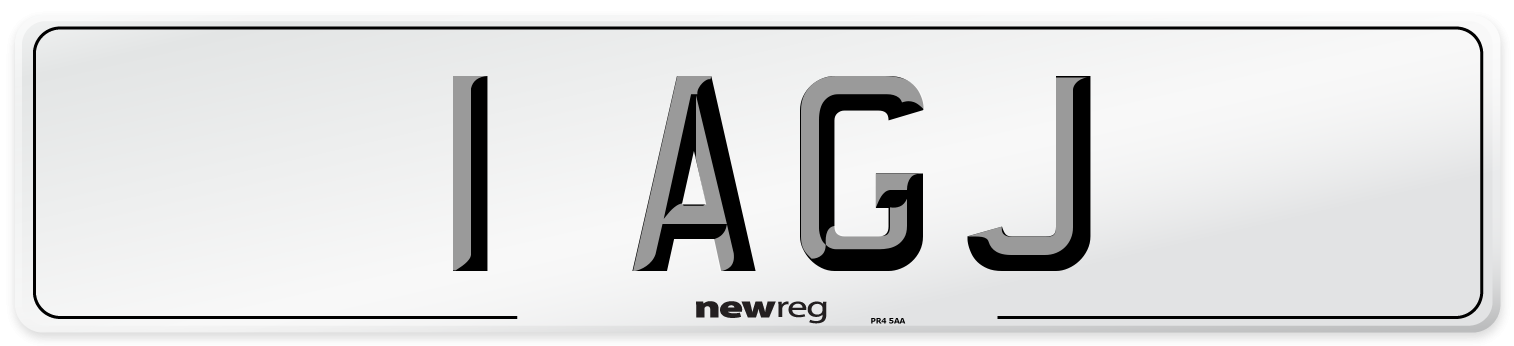 1 AGJ Front Number Plate