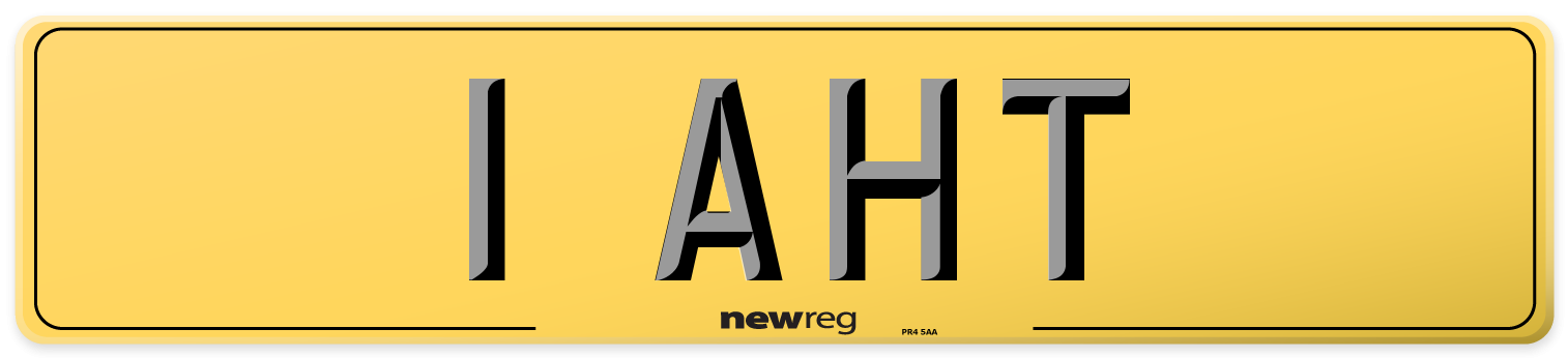1 AHT Rear Number Plate