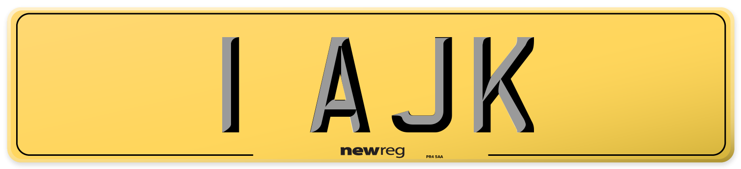 1 AJK Rear Number Plate