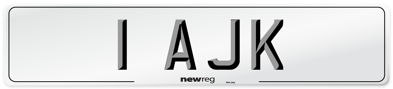 1 AJK Front Number Plate