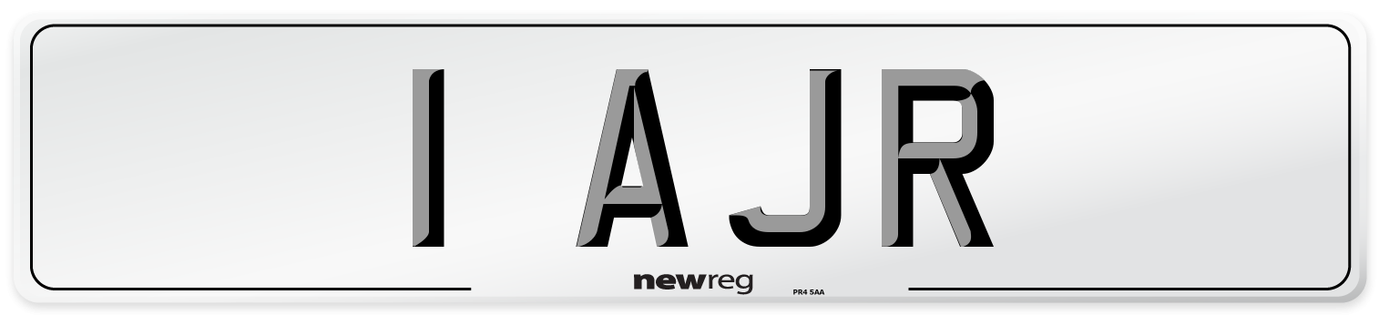 1 AJR Front Number Plate