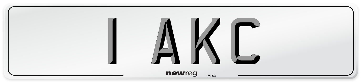 1 AKC Front Number Plate
