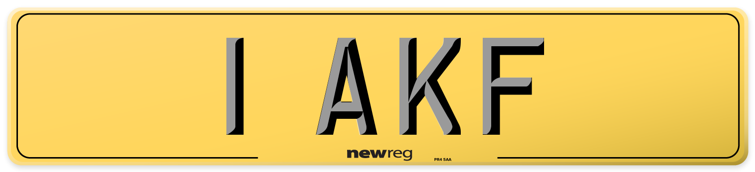 1 AKF Rear Number Plate