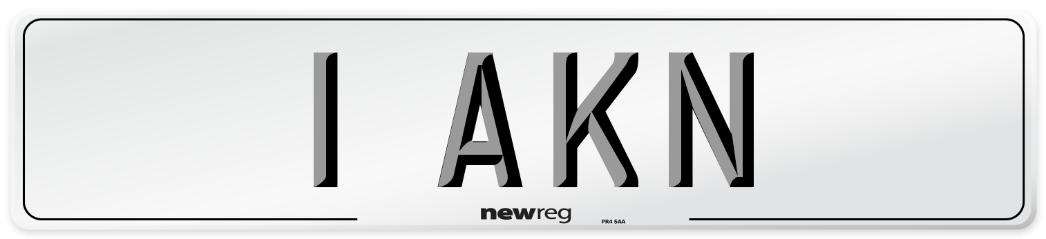 1 AKN Front Number Plate