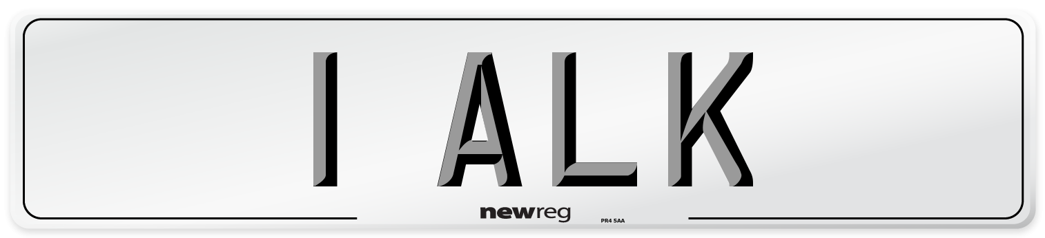 1 ALK Front Number Plate