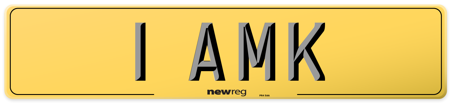 1 AMK Rear Number Plate