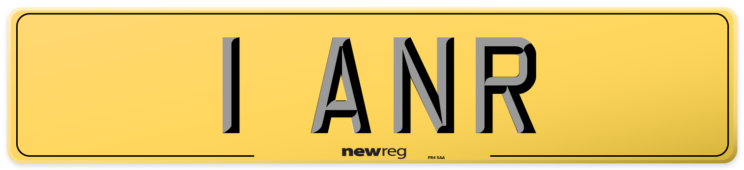 1 ANR Rear Number Plate