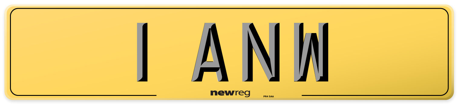1 ANW Rear Number Plate