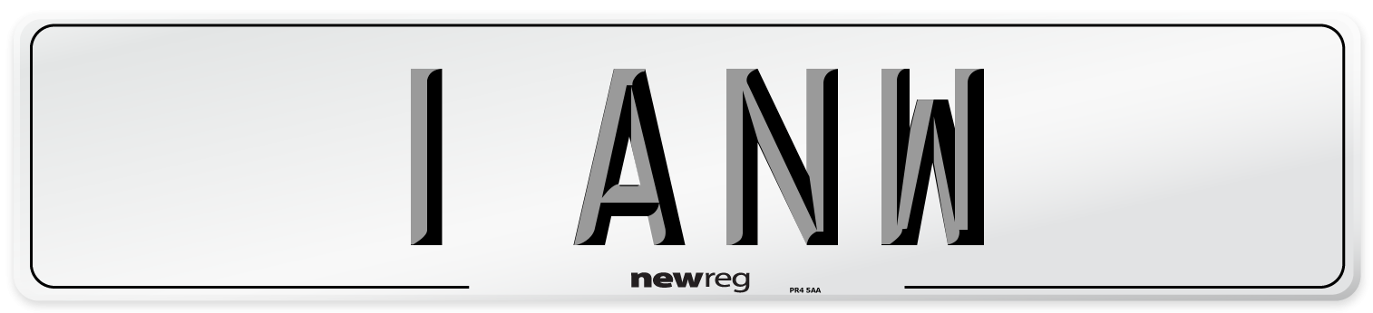 1 ANW Front Number Plate
