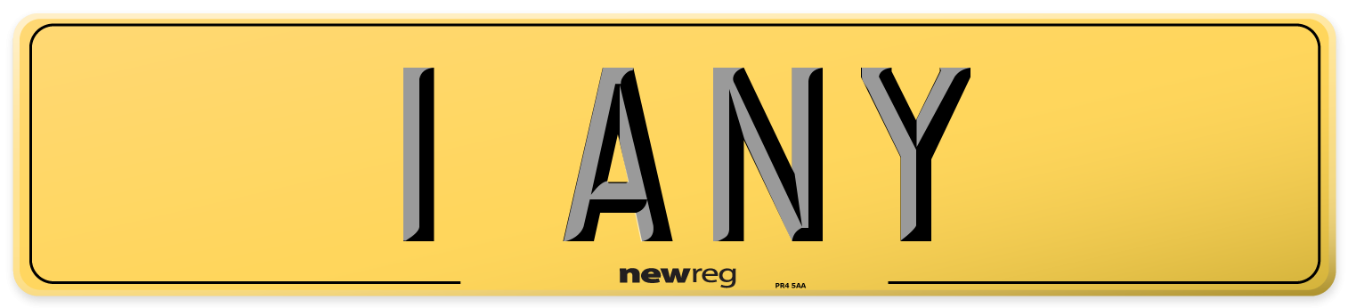 1 ANY Rear Number Plate
