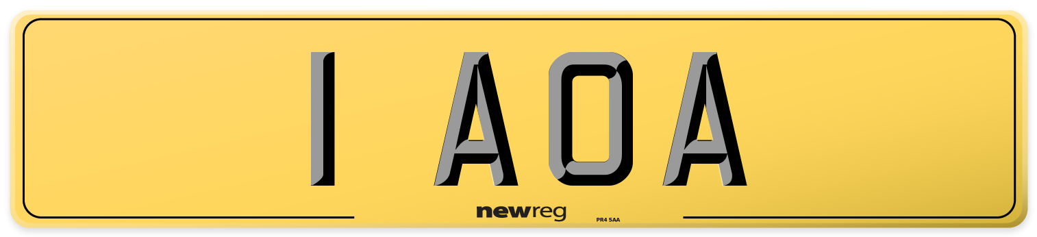 1 AOA Rear Number Plate