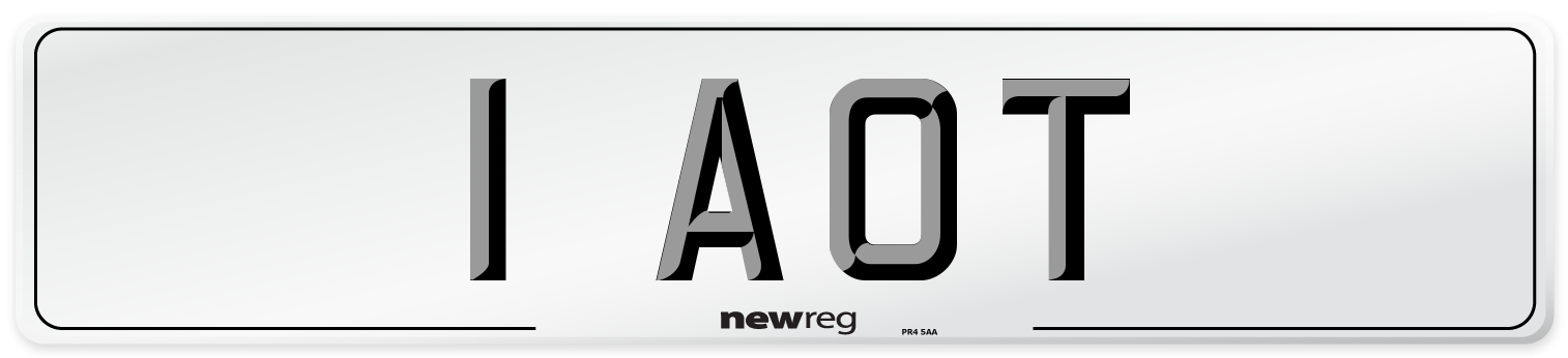 1 AOT Front Number Plate