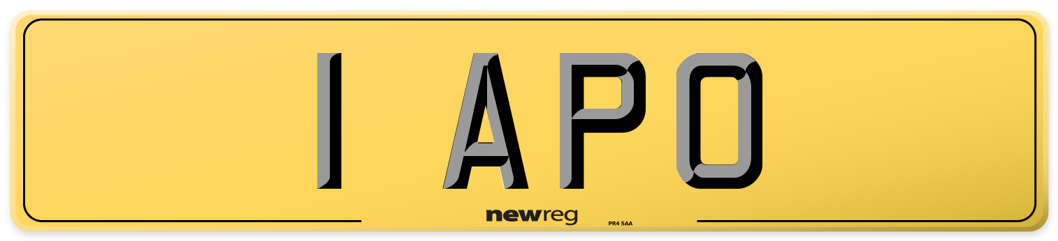 1 APO Rear Number Plate