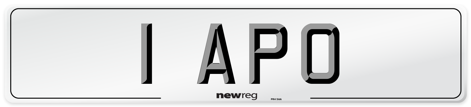 1 APO Front Number Plate