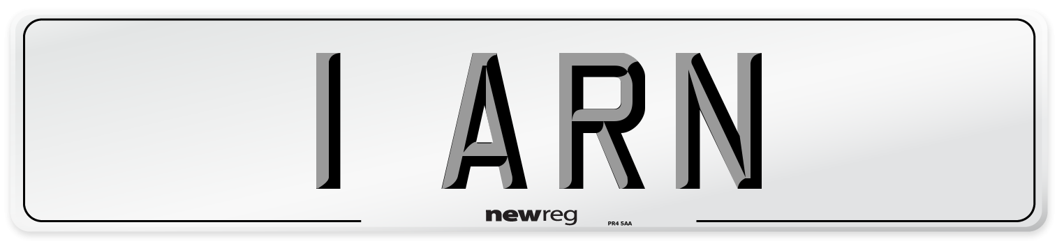 1 ARN Front Number Plate