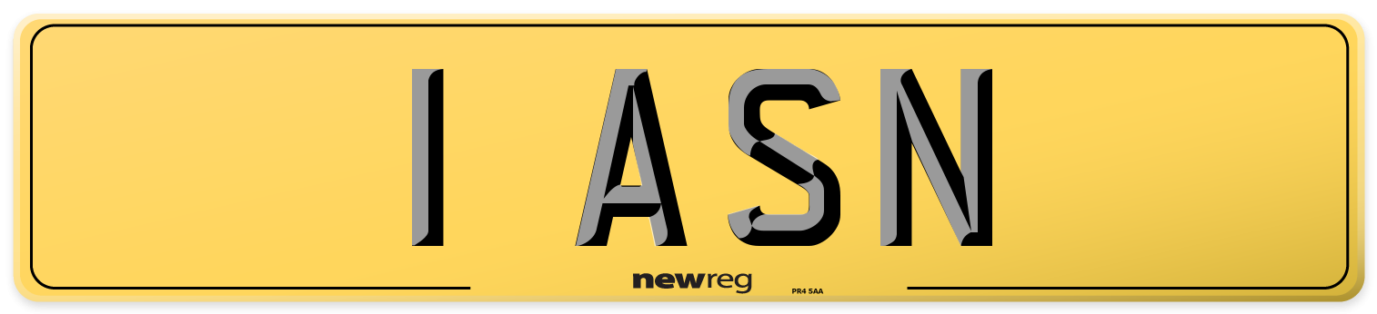 1 ASN Rear Number Plate