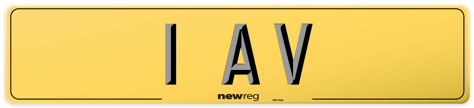 1 AV Rear Number Plate