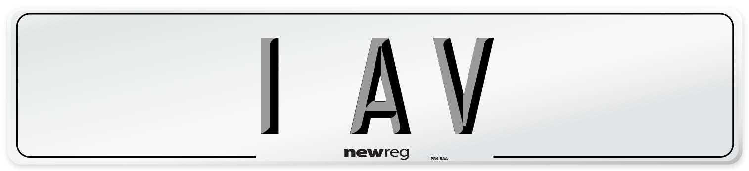 1 AV Front Number Plate