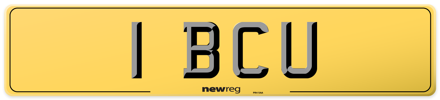 1 BCU Rear Number Plate