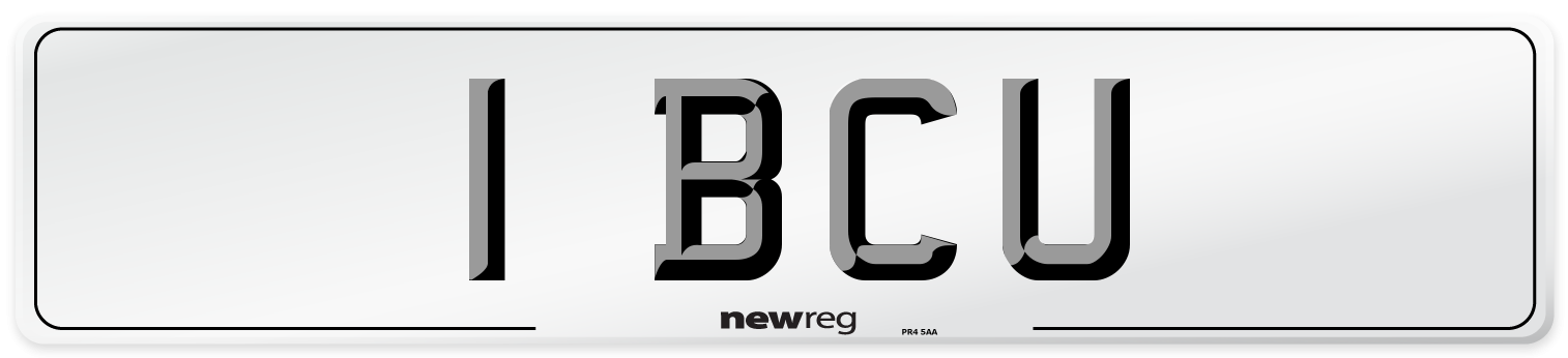 1 BCU Front Number Plate
