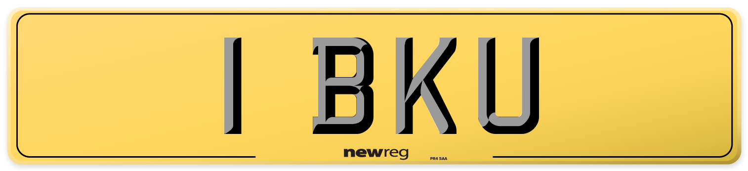 1 BKU Rear Number Plate