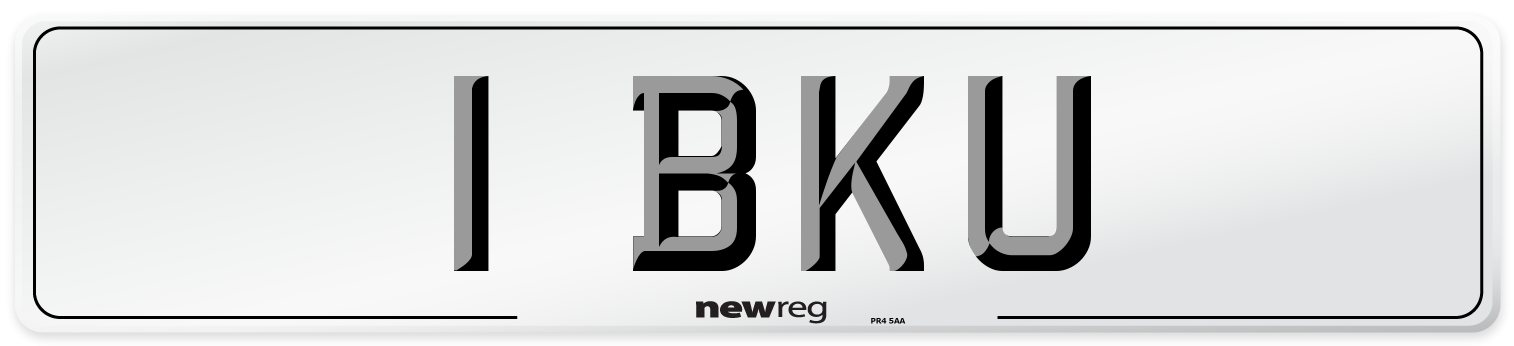 1 BKU Front Number Plate