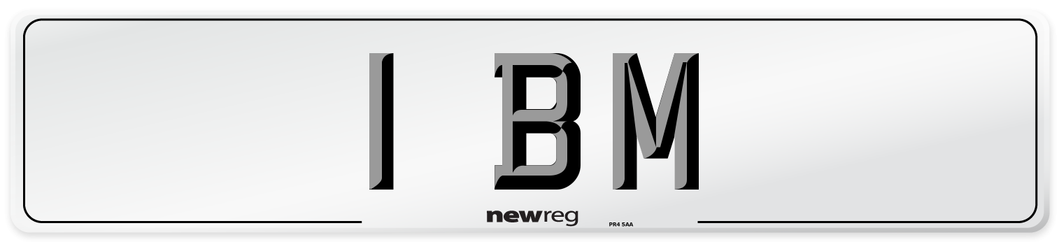 1 BM Front Number Plate