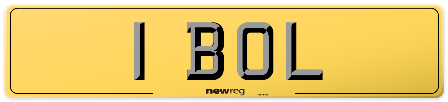 1 BOL Rear Number Plate