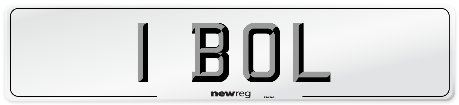 1 BOL Front Number Plate