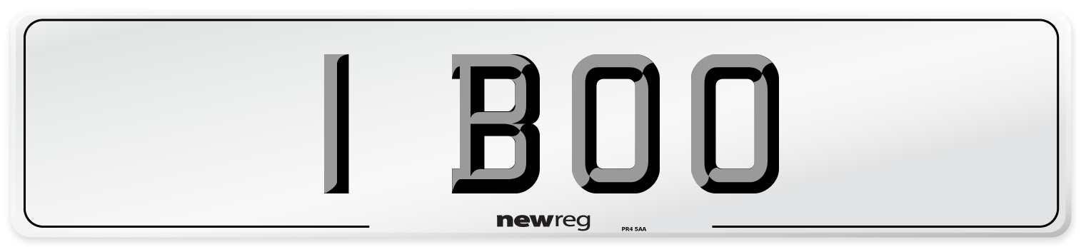 1 BOO Front Number Plate