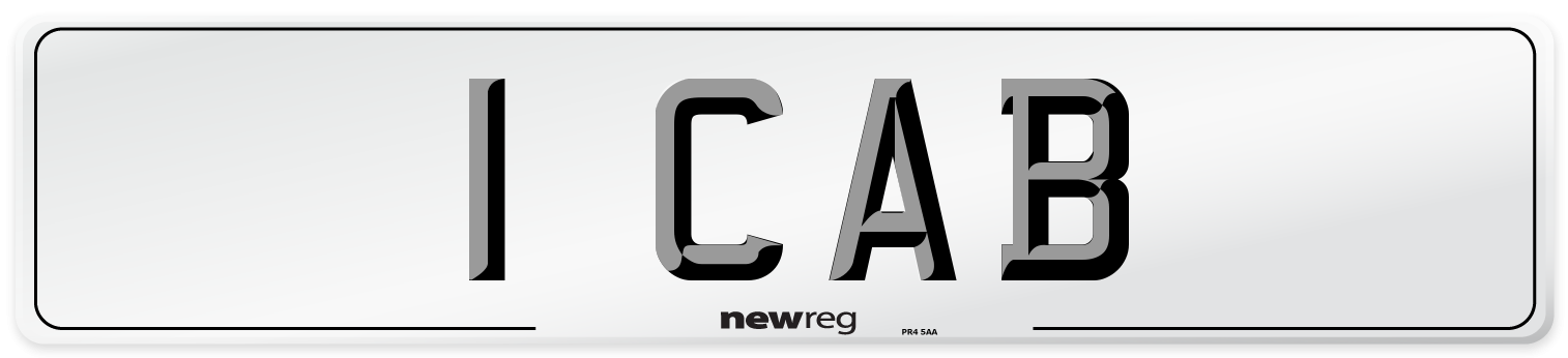 1 CAB Front Number Plate
